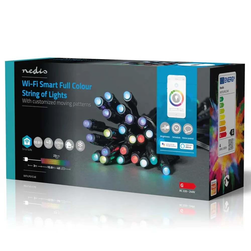 Nedis Smart Belysning|Utendørs Belysning|SmartLife Lyslenke RGB+ 10,8 m