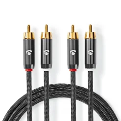 Nedis Lyd- & Videokabler|Stereolydkabel med doble RCA-kontakter 2 m