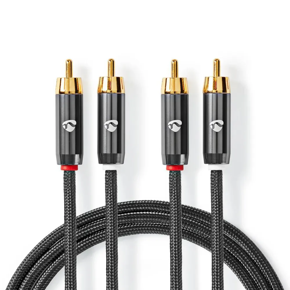 Nedis Lyd- & Videokabler|Stereolydkabel med doble RCA-kontakter 2 m
