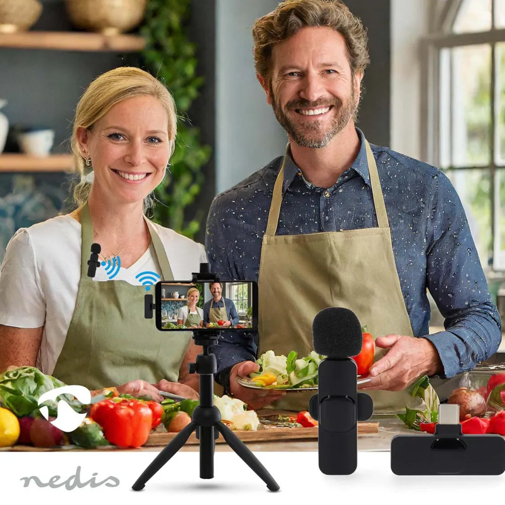 Nedis Mikrofoner|Trådløs myggmikrofon for USB-C-port