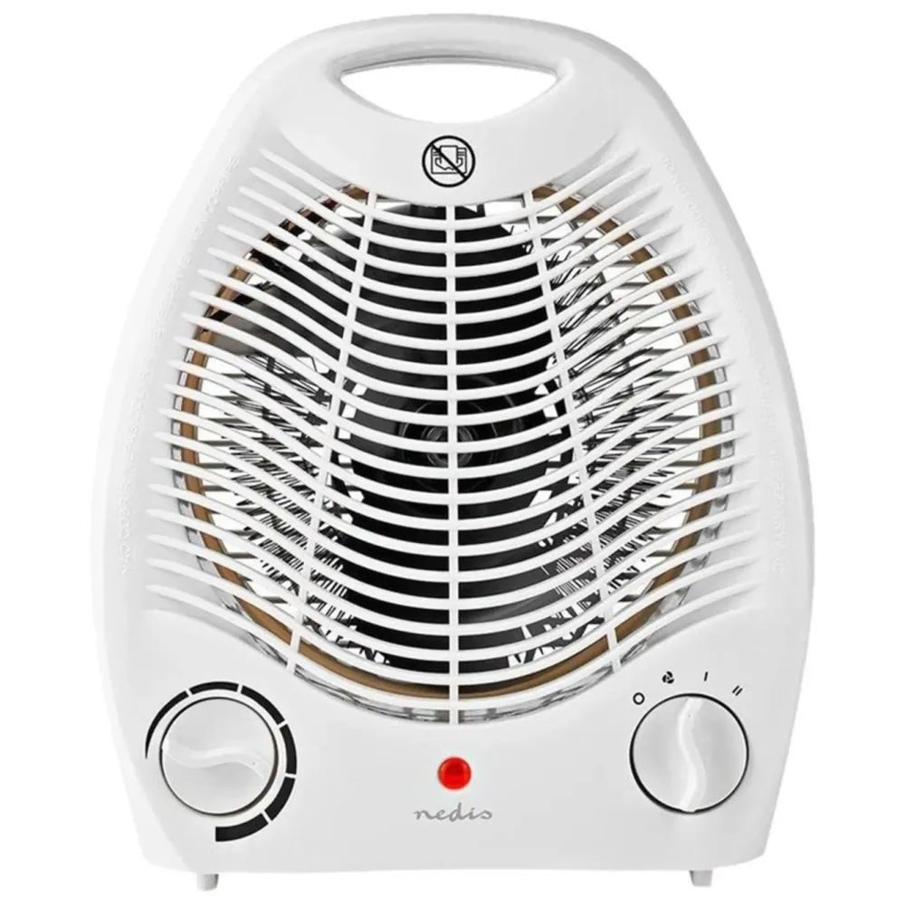 Nedis Inneklima|Varmevifte 1000/2000 W med veltsikring Hvit