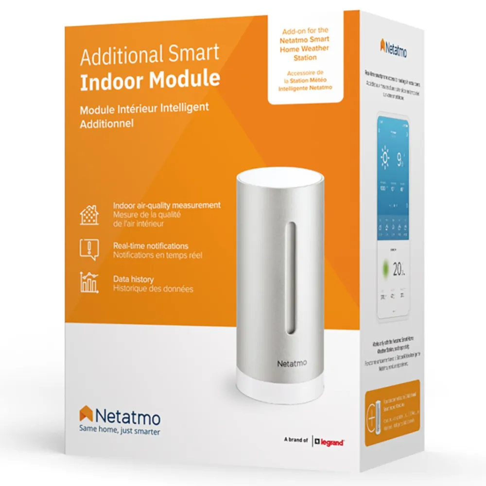 Netatmo Termometer Og Hygrometere|Ekstra innendørssensor til Weather Station