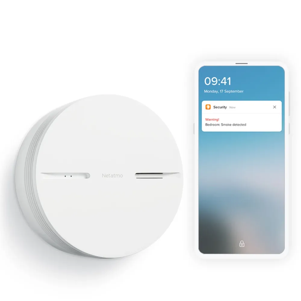 Netatmo Smarte Sensorer|Brannvern|Smart røykvarsler 1-pk.