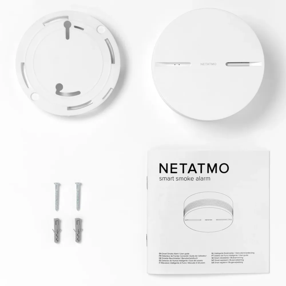 Netatmo Smarte Sensorer|Brannvern|Smart røykvarsler 1-pk.