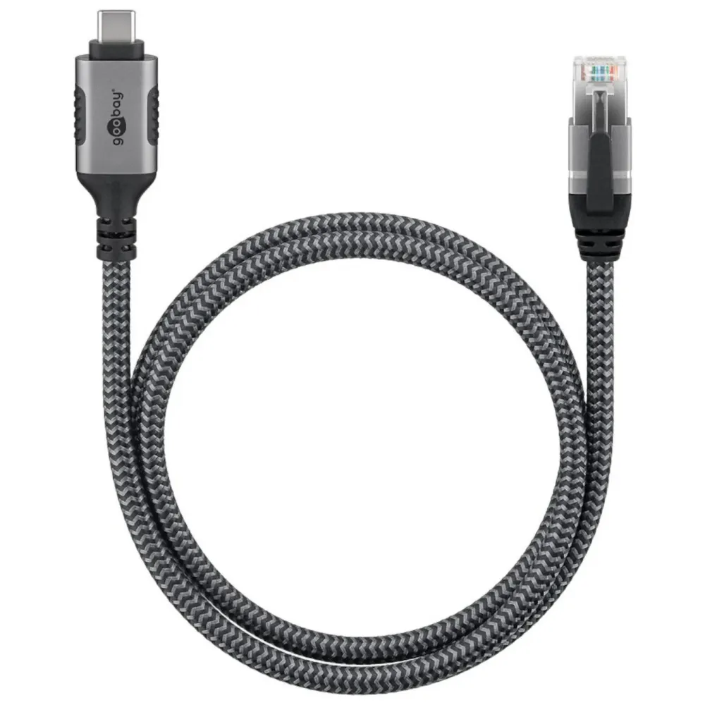 Kjell Nettverkskort For Kablet Nettverk17|Nettverkskabler|Nettverkskabel med USB-tilkobling USB-C 2 m