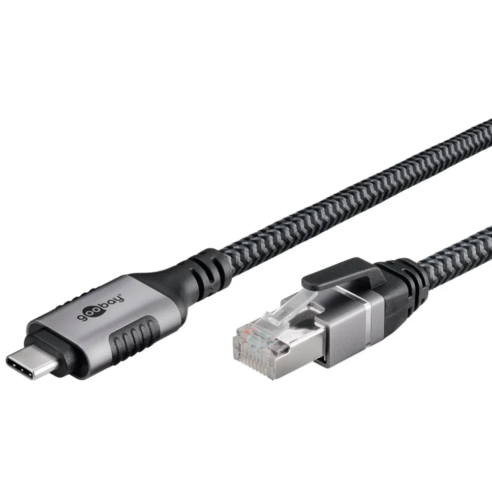 Kjell Nettverkskort For Kablet Nettverk17|Nettverkskabler|Nettverkskabel med USB-tilkobling USB-C 2 m