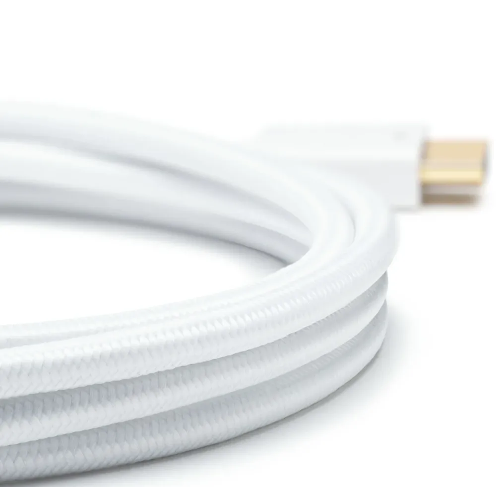 Nikabe Hdmi|Kabler Og Adaptere|Ultra Slim HDMI-kabel med 8K-støtte - Hvit 2 m