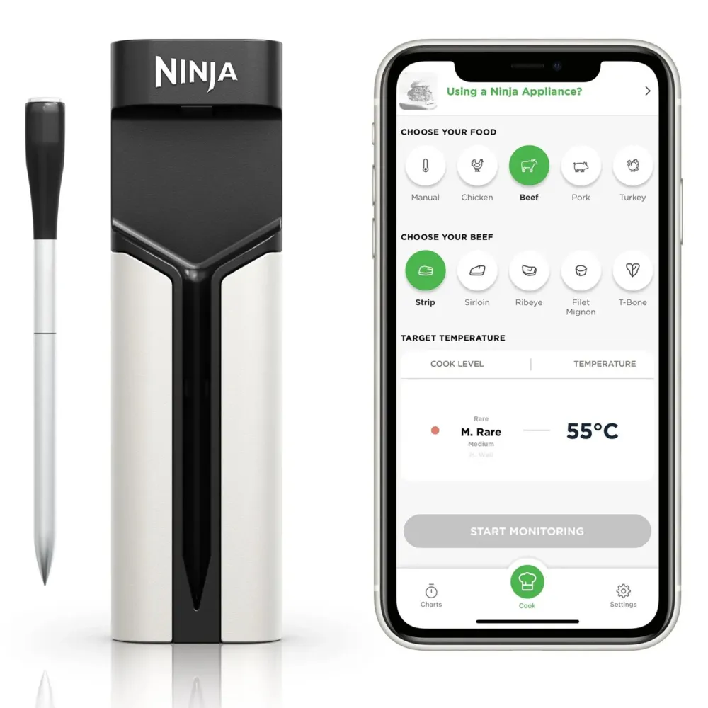 Ninja Termometer Og Hygrometere|ProChef trådløst steketermometer Svart/sølv