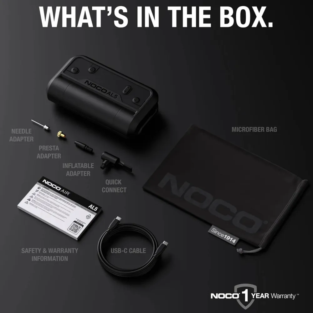 Noco Fritid|Sykkelbelysning|Air AL5 portabel luftkompressor med powerbank