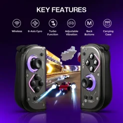 NYXI Skjermbeskytter Og Deksel|Gamingskjermer|Hyperion 2 Joy-Con til Nintendo Switch Svart