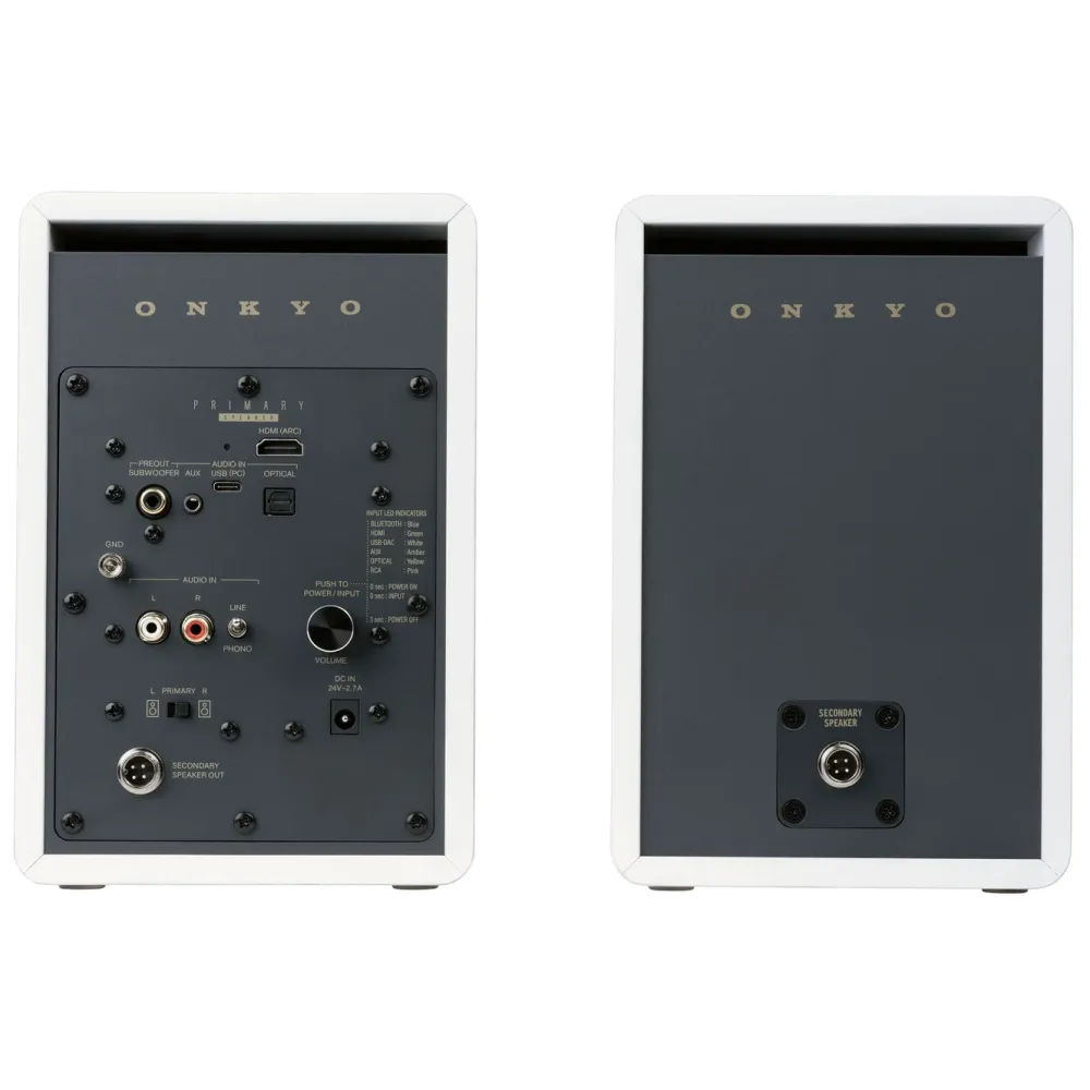 ONKYO Høyttaler|Datahøyttaler|GX-30ARC aktive studiohøyttalere Hvit