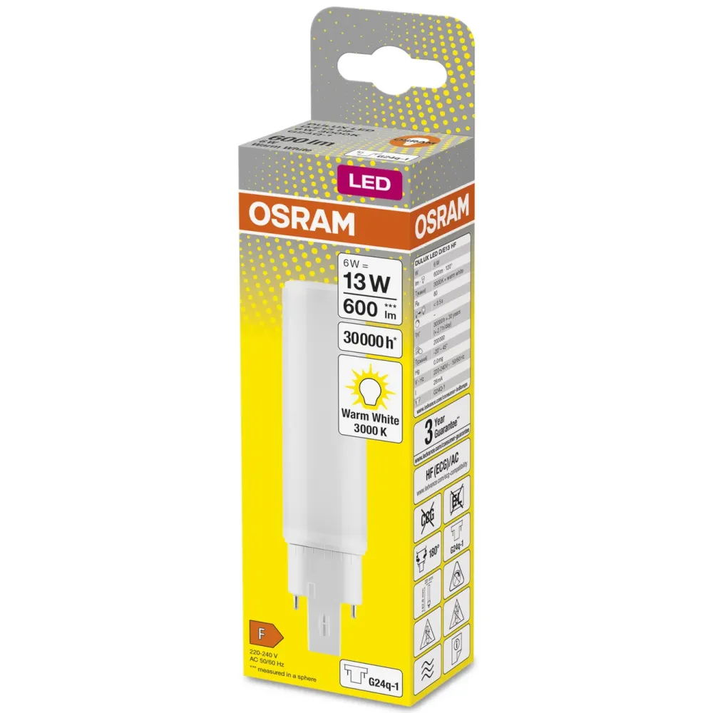Osram Lyskilder|LED-kompaktlysrør G24Q 600 lm