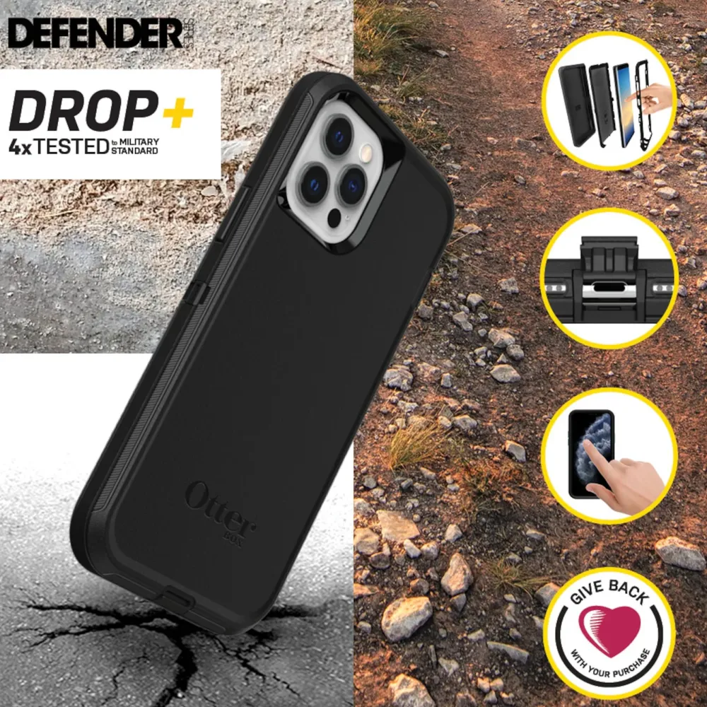 Otterbox Iphone-Tilbehør|Defender Robust deksel for iPhone 12 og 12 Pro