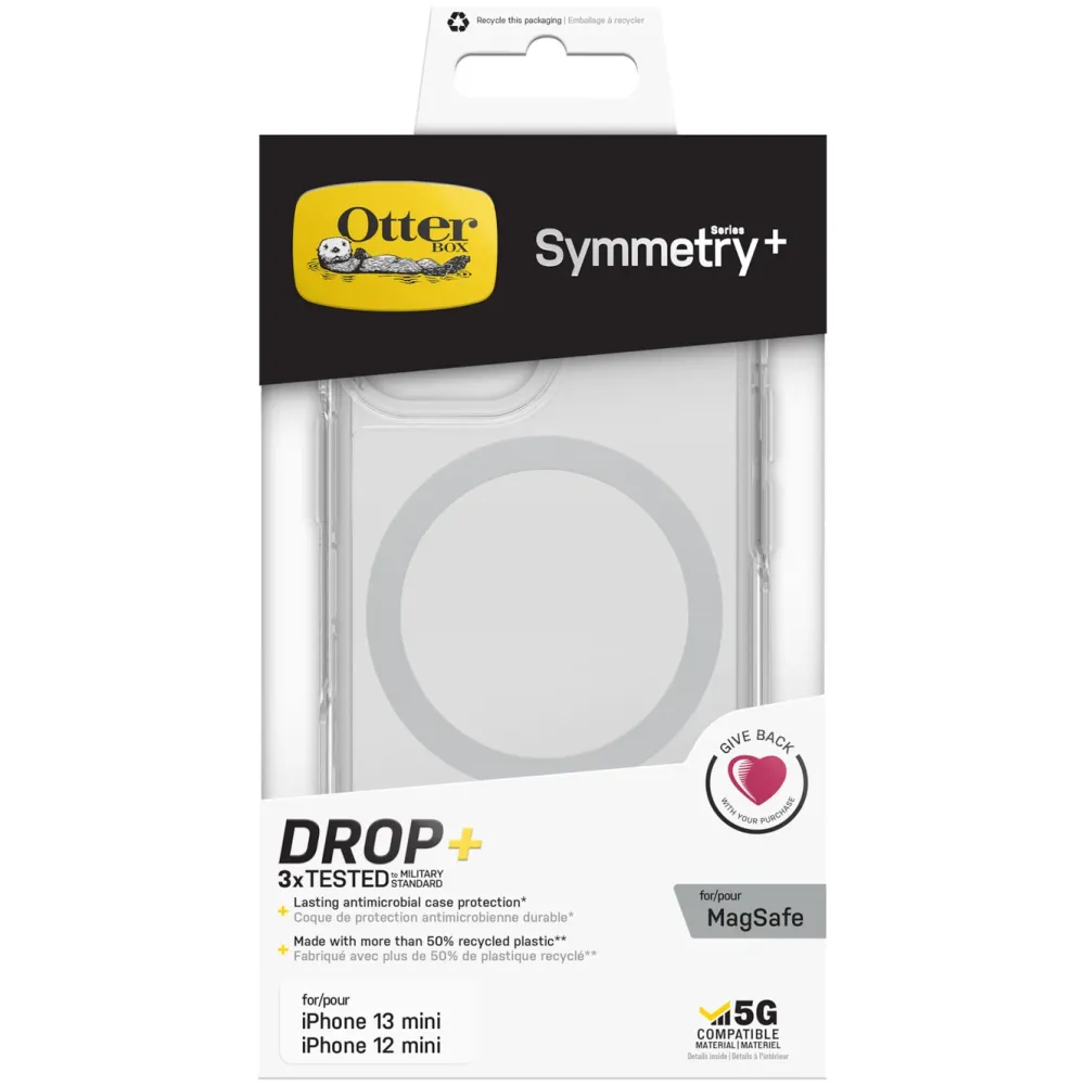 Otterbox Iphone-Tilbehør|Symmetry Plus Robust deksel for iPhone 13 Mini Gjennomsiktig