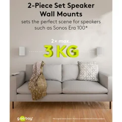 Kjell Høyttaler|Stemmeassistenter|2-pakke Høyttalerfeste for Sonos Era 100