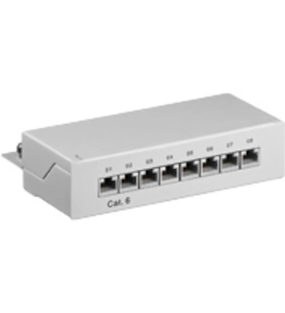 Kjell Tilbehør Og Installasjon|Kabler For Nettverk|Patchpanel 8 porter Cat. 6