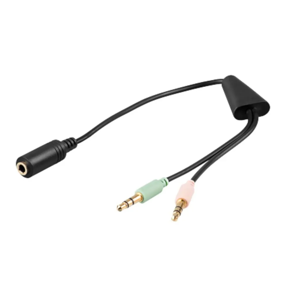 Kjell Lyd- & Videokabler|Hodetelefoner Og Hodesett|PC-adapter til mobil-headset