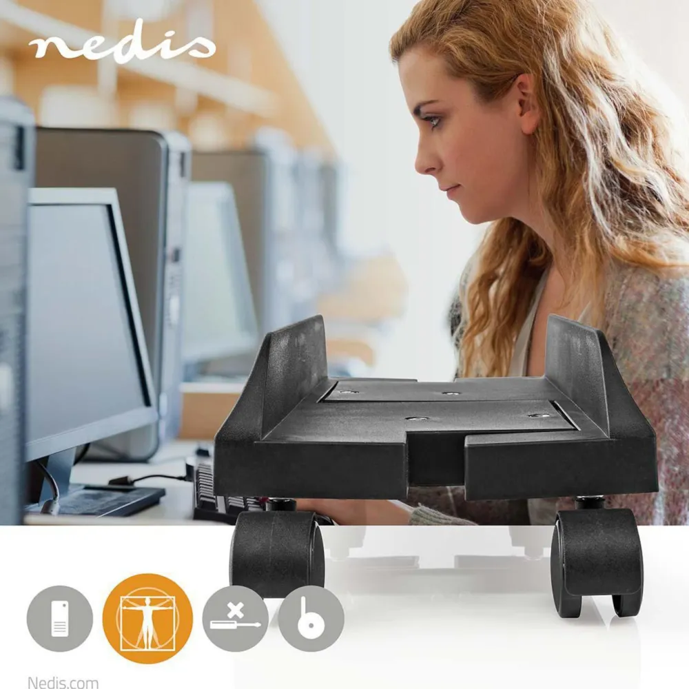 Kjell Datatilbehør|Ergonomi|PC-holder med hjul