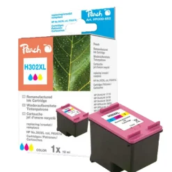 Peach Skrivere Og Tilbehør|Blekkpatron tilsvarer HP 302XL flere farger
