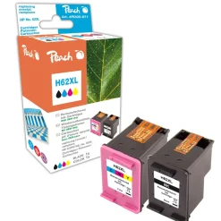Peach Skrivere Og Tilbehør|Blekkpatron tilsvarer HP 62XL 2-pk.