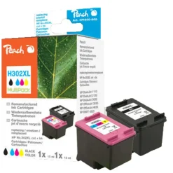 Peach Skrivere Og Tilbehør|Blekkpatron tilsvarer HP 302XL 2-pk.