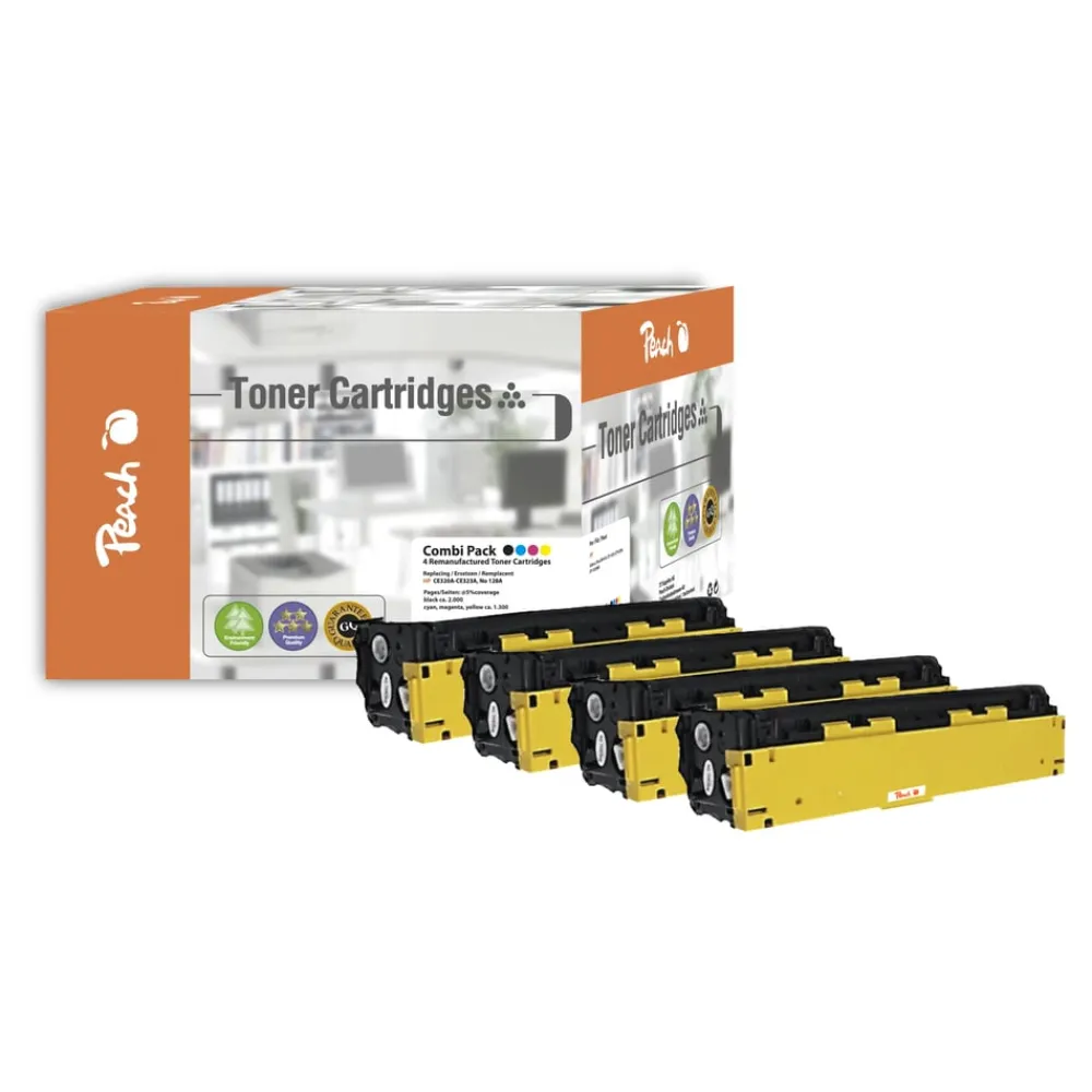 Peach Skrivere Og Tilbehør|Toner tilsvarer HP 128A 4-pk.