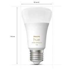 Philips Hue Smart Belysning|Smart Belysning|Ambiance Smart LED-pære E27 1100 lm