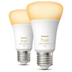 Philips Hue Smart Belysning|Smart Belysning|Ambiance Smart LED-pære E27 1100 lm 2-pack
