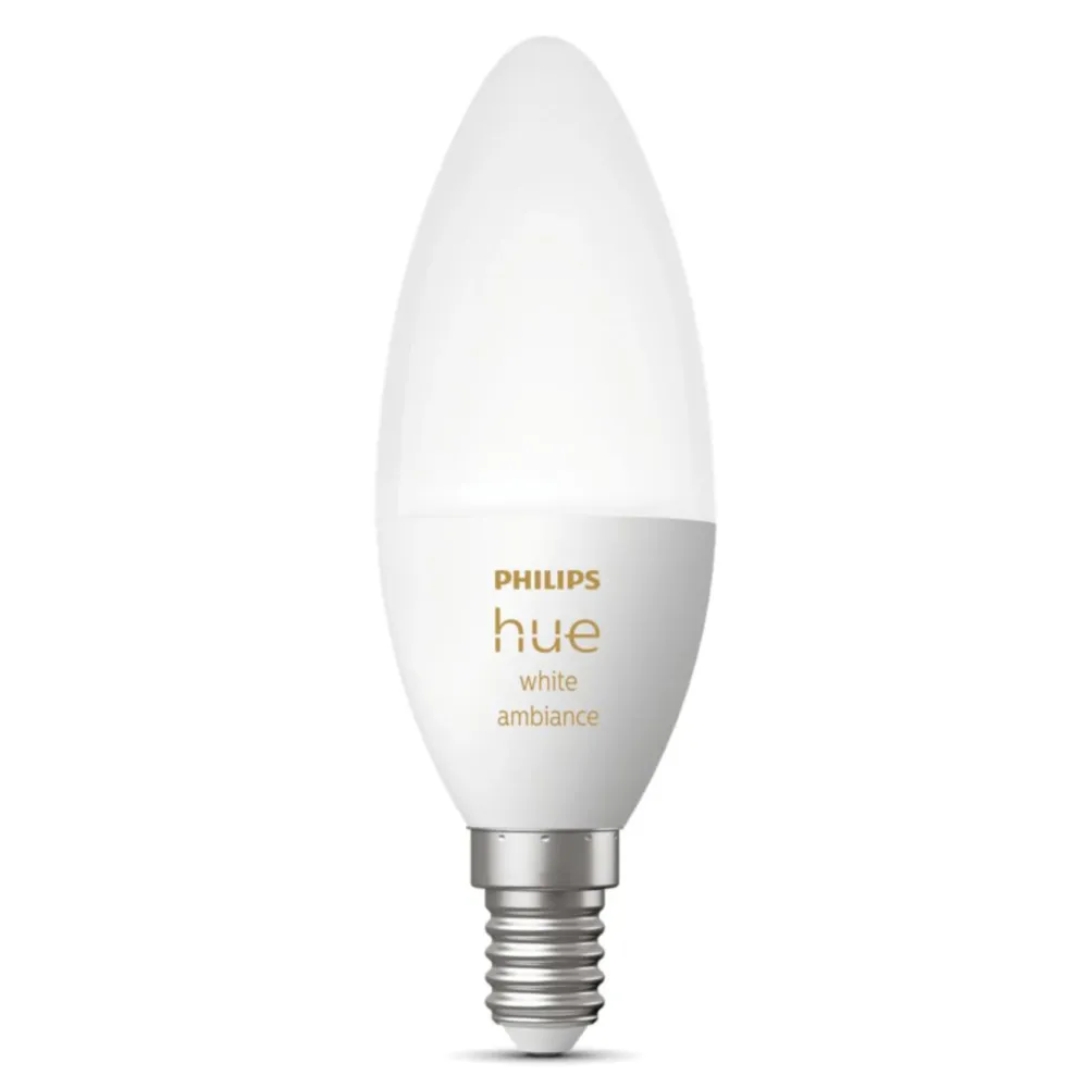 Philips Hue Smart Belysning|Smart Belysning|Ambiance Smart LED-pære E14 470 lm 1-pk.