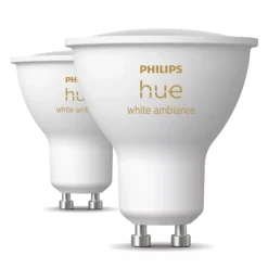 Philips Hue Smart Belysning|Smart Belysning|Ambience Smart LED-lampe GU10 400 lm 2-pk