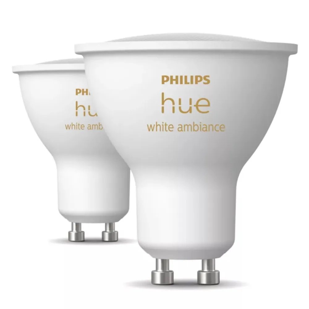 Philips Hue Smart Belysning|Smart Belysning|Ambience Smart LED-lampe GU10 400 lm 2-pk