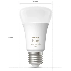 Philips Hue Smart Belysning|Smart Belysning|Color Ambiance Smart LED-pære E27 1100 lm 2-pk.