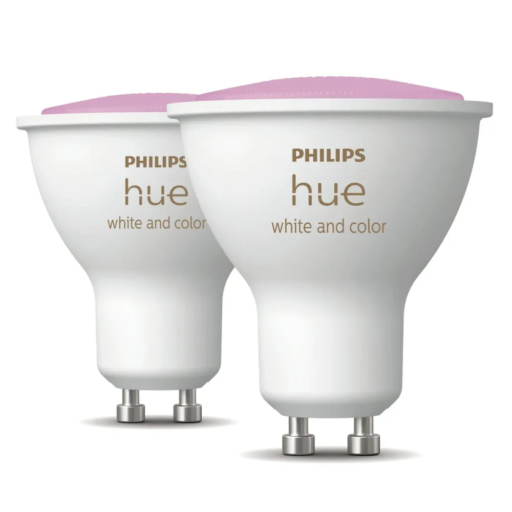 Philips Hue Smart Belysning|Smart Belysning|Color Ambiance Smart LED-pære GU10 350 lm 2-pk.