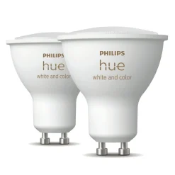 Philips Hue Smart Belysning|Smart Belysning|Color Ambiance Smart LED-pære GU10 350 lm 2-pk.