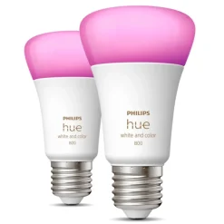 Philips Hue Smart Belysning|Smart Belysning|Color Ambiance Smart LED-pære E27 806 lm 2-pk