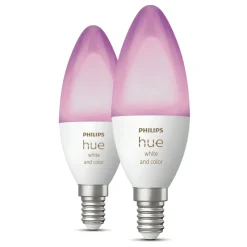 Philips Hue Smart Belysning|Smart Belysning|Color Ambiance Smart LED-pære E14 470 lm 2-pk.