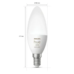 Philips Hue Smart Belysning|Smart Belysning|Color Ambiance Smart LED-pære E14 470 lm 2-pk.