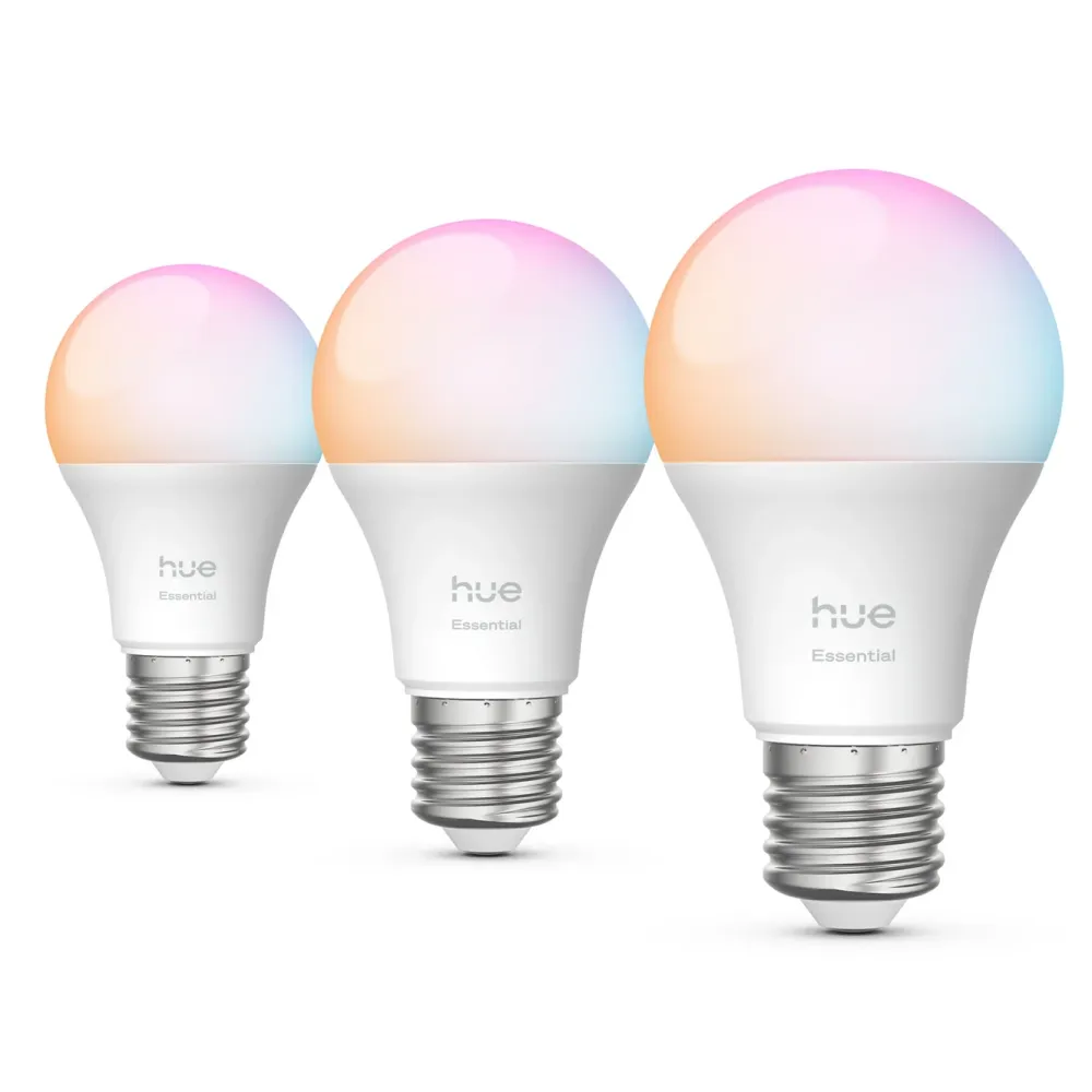 Philips Hue Smart Belysning|Philips Hue|Essential Smart LED-pære E27 806 lm 3-pk.