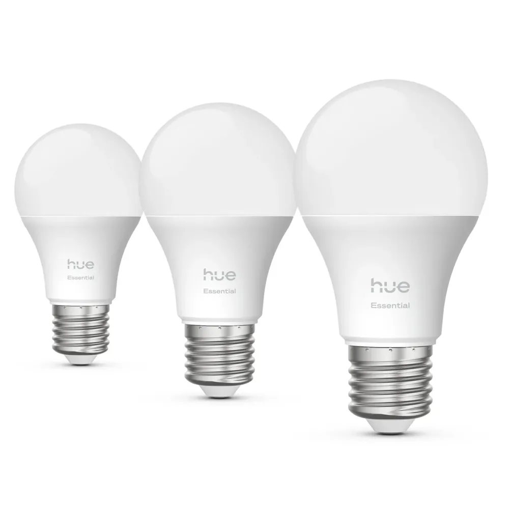 Philips Hue Smart Belysning|Philips Hue|Essential Smart LED-pære E27 806 lm 3-pk.