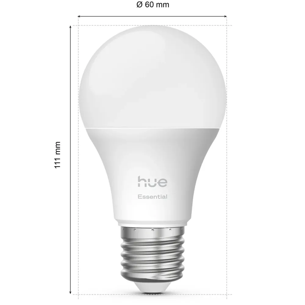 Philips Hue Smart Belysning|Philips Hue|Essential Smart LED-pære E27 806 lm 3-pk.