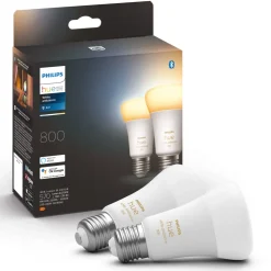 Philips Hue Smart Belysning|Smart Belysning|Filament A60 E27 Smart LED-pære 550 lm 2-pk.