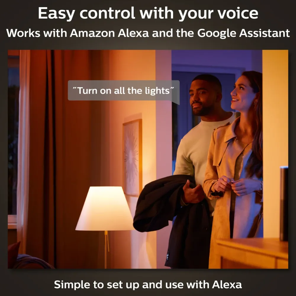 Philips Hue Smart Belysning|Smart Belysning|Filament A60 E27 Smart LED-pære 550 lm 2-pk.