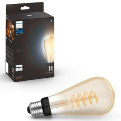 Philips Hue Smart Belysning|Smart Belysning|Filament ST72 E27 Smart LED-pære 550 lm