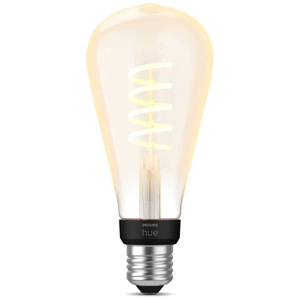Philips Hue Smart Belysning|Smart Belysning|Filament ST72 E27 Smart LED-pære 550 lm