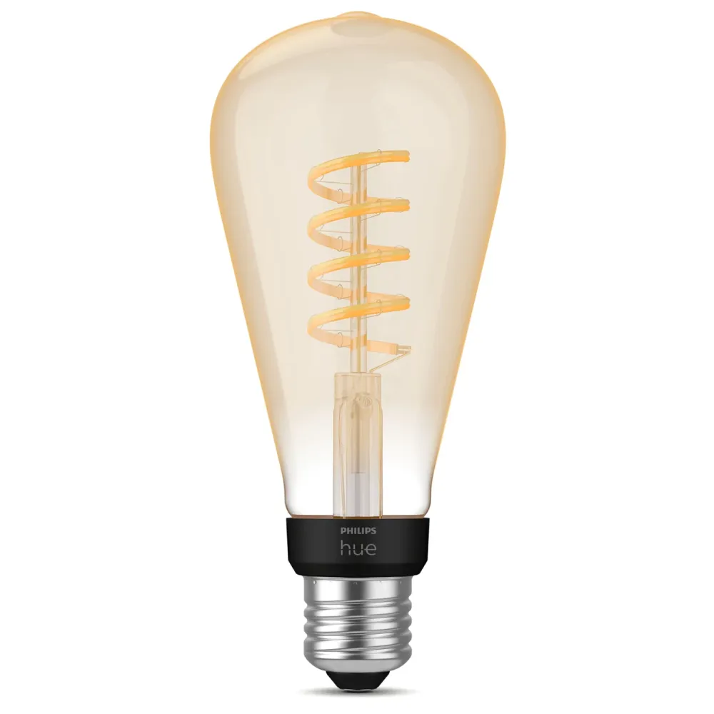 Philips Hue Smart Belysning|Smart Belysning|Filament ST72 E27 Smart LED-pære 550 lm