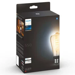 Philips Hue Smart Belysning|Smart Belysning|Filament ST72 E27 Smart LED-pære 550 lm