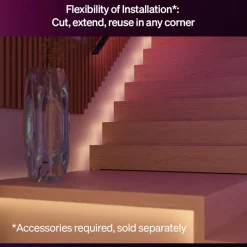 Philips Hue Smart Belysning|Lyslenker|Flux LED‑list – Smart RGBW‑innendørsbelysning 4 m