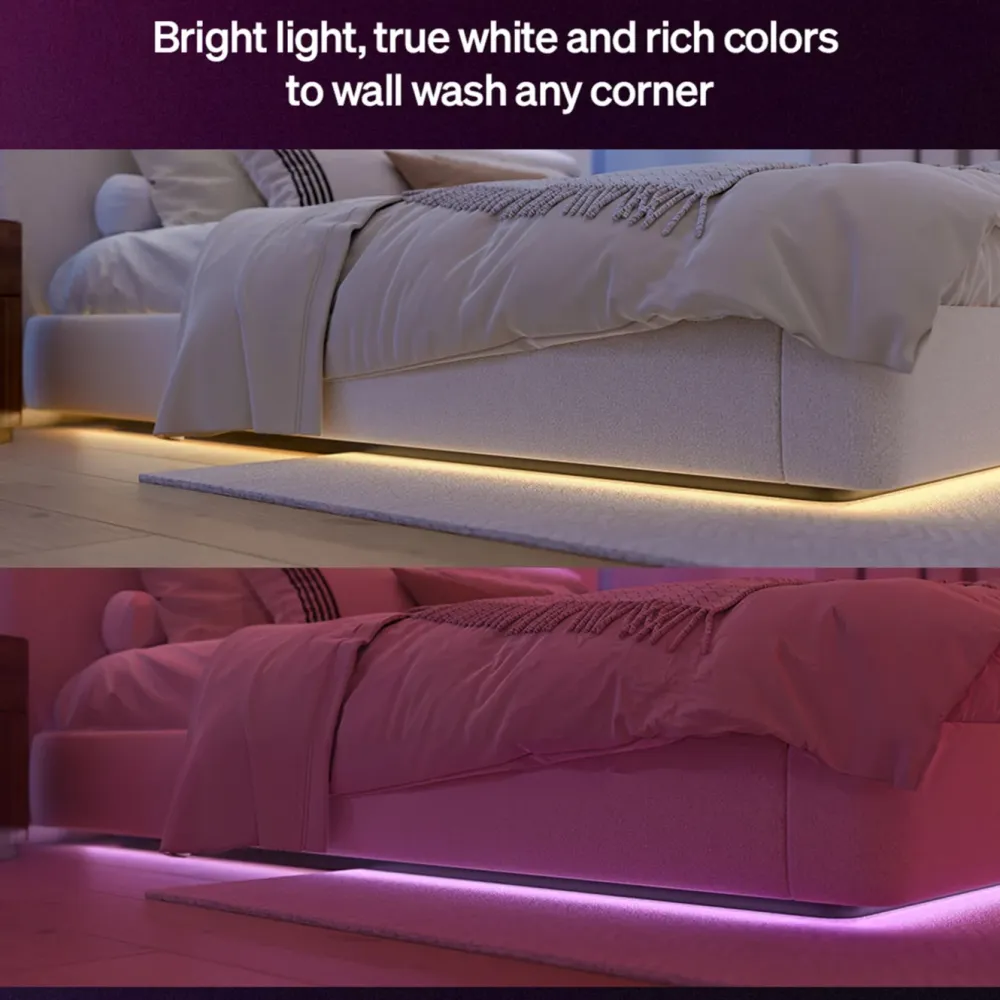 Philips Hue Smart Belysning|Lyslenker|Flux LED‑list – Smart RGBW‑innendørsbelysning 3 m