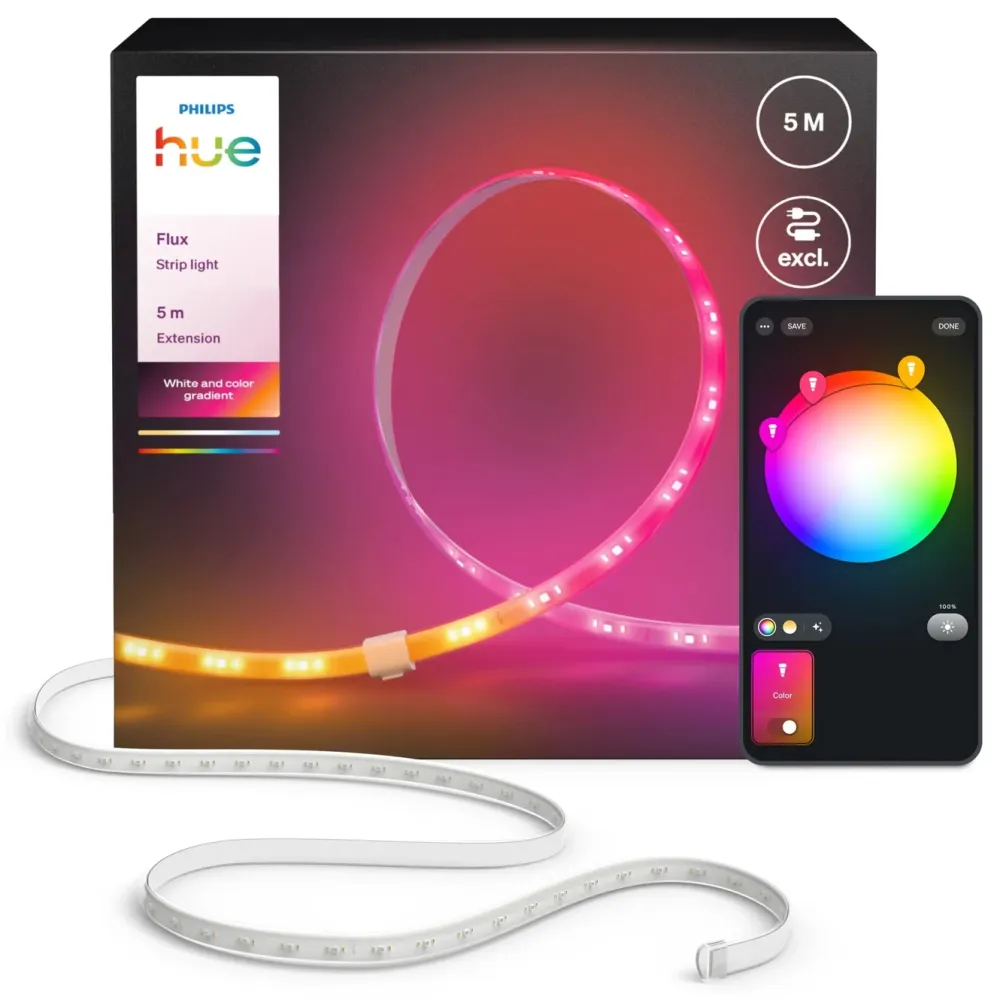 Philips Hue Smart Belysning|Philips Hue|Hue Flux LED-lysslynge forlengelse 5 m