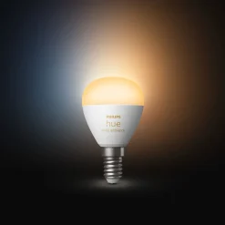 Philips Hue Smart Belysning|Smart Belysning|Luster Kuleformet LED-pære White Ambiance E14 470 lm